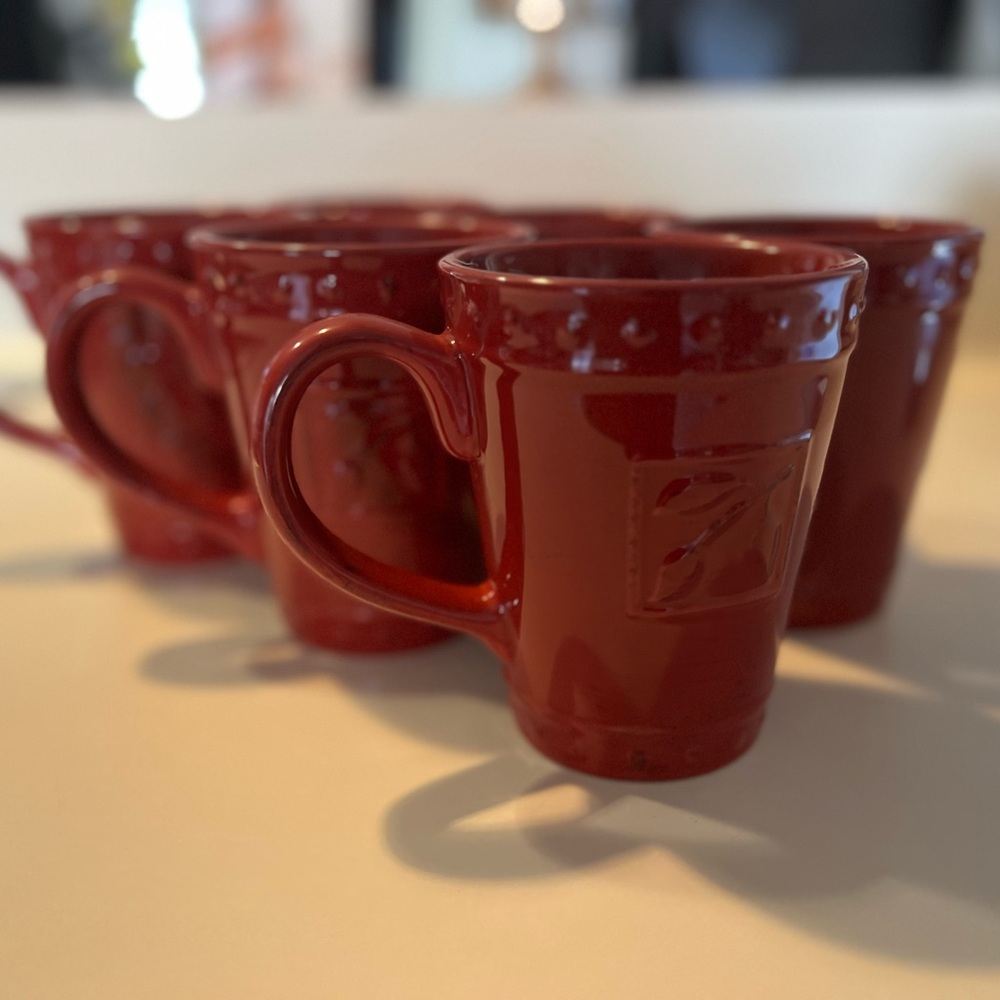 Signature Red Embossed Mug - Picture 2 of 4